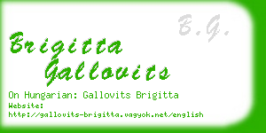 brigitta gallovits business card